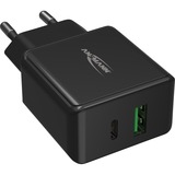 Ansmann HC218PD Noir Intérieure chargeur Noir, 1x USB-C, 1x USB-A, Intérieure, Secteur, 12 V, Noir