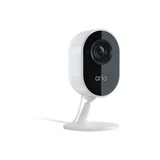 Arlo Essential Caméra de sécurité IP Intérieure 1920 x 1080 pixels Plafond/Mur/Bureau, Caméra de surveillance Blanc/Noir, Caméra de sécurité IP, Intérieure, Sans fil, 91,44 m, Amazon Alexa & Google Assistant, 2400 MHz