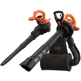 BLACK+DECKER BEBLV290 souffleuse à feuilles 2900 W 390 km/h, Aspirateur/Souffleur de feuilles Noir/Orange, Souffleur à main, 390 km/h, 55 L, 16:1, Noir, Orange, 102,5 dB