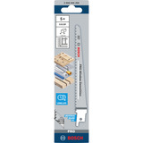 Bosch 2 608 656 258 Lame de scie sauteuse, à chantourner et sabre Lames de scie sabre Bimétal 5 pièce(s) Lames de scie sabre, Panneau aggloméré, Epoxy, Profil, Bois avec clous, Bimétal, Acier inoxydable, 4,3 mm, 10 cm
