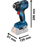 Bosch BOSCH GDR 18V-200 SOLO CARTON, Visseuse à choc Bleu/Noir, Visseuse à percussion, 18 V, 184 mm, 225 mm, 96 mm