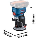 Bosch GKF 18V-8 Professional, 06016C2001, Fraiseuse Bleu/Noir