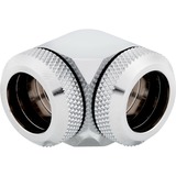 Corsair Hydro X Series XF Hardline 90° 14 mm OD, Connecteur Chrome, 2 piéces