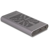 DeLOCK Boîtier USB externe 20 Gbps pour 2 x M.2 NVMe PCIe SSD, Boîtier disque dur Gris