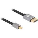 DeLOCK Câble Mini DisplayPort > DisplayPort 1.4, 8K avec HDR Noir/gris