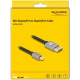 DeLOCK Câble Mini DisplayPort > DisplayPort 1.4, 8K avec HDR Noir/gris