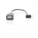 Digitus Adaptateur USB 2.0, connecteur Micro USB 90° > prise USB-A Noir