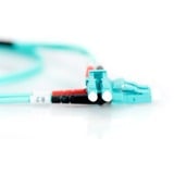 Digitus Câble de raccordement fibre optique, duplex, connecteur LC > LC, multimode OM3 Turquoise