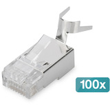 Digitus Connecteur modulaire pour câble rond, CAT 6A, blindé, Prise de courant Argent