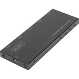 Digitus Ultra Slim HDMI Splitter, 1x4, 4K / 60 Hz, Repartiteur HDMI Noir