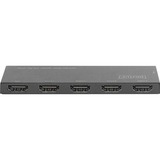 Digitus Ultra Slim HDMI Splitter, 1x4, 4K / 60 Hz, Repartiteur HDMI Noir