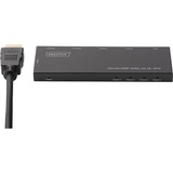 Digitus Ultra Slim HDMI Splitter, 1x4, 4K / 60 Hz, Repartiteur HDMI Noir