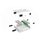 Digitus Unibox LWL pour montage mural, Armoire informatique Gris clair
