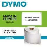 Dymo LW - Très grandes étiquettes d'expédition - 104 x 159 mm - S0904980 Blanc, Imprimante d'étiquette adhésive, Papier, Permanent, Rectangle, LabelWriter