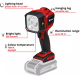 EINHELL Lampe à batterie Power X-Change TC-CL 18/350 Li - Solo, 18 Volts, Lumière LED 