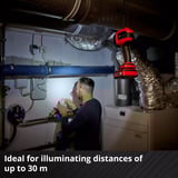 EINHELL Lampe à batterie Power X-Change TC-CL 18/350 Li - Solo, 18 Volts, Lumière LED 