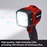 EINHELL Lampe à batterie Power X-Change TC-CL 18/350 Li - Solo, 18 Volts, Lumière LED 