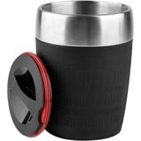 Emsa 514514 thermos Noir, Gobelet thermique Noir/en acier inoxydable, Noir, Chine, 87 mm, 94 mm, 112 mm, 204 g