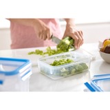 Emsa Clip & Close 3 x conteneurs de conservation des aliments 1 L, Boîte Transparent/Bleu