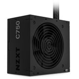 NZXT C750 Bronze alimentation  modulaire 750 watt Noir, 1x 12V-2x6, 4x PCIe