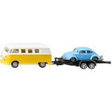 SIKU VW T1 with trailer and VW Beetle Ensemble de modèles réduits de voitures Pré-assemblé 1:50, Modèle réduit de voiture Ensemble de modèles réduits de voitures, Pré-assemblé, 1:50, Unisexe, Métal, Plastique, 3 pièce(s)