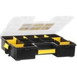 Stanley CUBIX ORGANISEUR SORTMASTER 17 COMPARTIMENTS, Boîte à outils Noir/Jaune, Boîte pour petites pièces, Noir, Transparent, Jaune, 90 mm, 430 mm, 330 mm