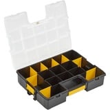 Stanley CUBIX ORGANISEUR SORTMASTER 17 COMPARTIMENTS, Boîte à outils Noir/Jaune, Boîte pour petites pièces, Noir, Transparent, Jaune, 90 mm, 430 mm, 330 mm