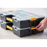 Stanley CUBIX ORGANISEUR SORTMASTER 17 COMPARTIMENTS, Boîte à outils Noir/Jaune, Boîte pour petites pièces, Noir, Transparent, Jaune, 90 mm, 430 mm, 330 mm