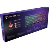 Turtle Beach Clavier gaming PC TITAN Switch mécanique linéaire sans pavé numérique Vulcan TKL avec éclairage RGB AIMO par touche, plaque supérieure en aluminium anodisé et câble USB-C amovible - Noir Noir, Layout DE, Roccat Titan Speed, plaque supérieure en aluminium anodisé et câble USB-C amovible - Noir, Avec fil, USB, Clavier mécanique, QWERTZ, LED RGB, Noir