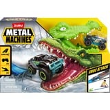ZURU Metal Machines - Set de jeu Attaque de crocodile Piste de course + voiture, Circuit 