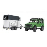 bruder Land Rover Defender 90 Break avec Van et un Cheval, Modèle réduit de voiture 2592