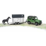 bruder Land Rover Defender 90 Break avec Van et un Cheval, Modèle réduit de voiture 2592