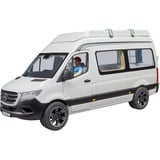 bruder MB Sprinter Camper avec conducteur, Modèle réduit de voiture Blanc/Noir, 02672