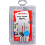 fischer Aides pratiques Jardin & Maison, Cheville Gris clair/Rouge
