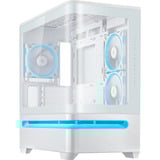 ASUS PRIME AP202 ARGB Midi Tower Blanc, boîtier pc Blanc | 2x USB-A | 1x USB-C | RGB | Window
