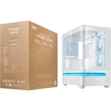 ASUS PRIME AP202 ARGB Midi Tower Blanc, boîtier pc Blanc | 2x USB-A | 1x USB-C | RGB | Window