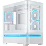 ASUS PRIME AP202 ARGB Midi Tower Blanc, boîtier pc Blanc | 2x USB-A | 1x USB-C | RGB | Window