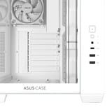 ASUS  boîtier midi tower Blanc | 2x USB-A | 1x USB-C | RGB | Window