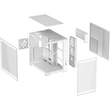 ASUS  boîtier midi tower Blanc | 2x USB-A | 1x USB-C | RGB | Window