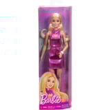  Barbie Fashionista Poupée en robe métallique rose avec découpe en forme de cœur 