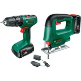 Bosch EasyImpact 18V-40 & EasySaw 18V-70, Set d'outils Vert/Noir