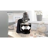 Bosch MUM59N26CB robot de cuisine 1000 W 3,9 L Noir Noir, 3,9 L, Noir, 2,7 kg, 1,9 kg, 1,1 m, EAC-Eurasian, Ukraine