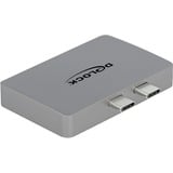 DeLOCK 64001 câble vidéo et adaptateur 2 x USB Type-C 2 x DisplayPort Gris Gris, 2 x USB Type-C, 2 x DisplayPort, Mâle, Femelle, Droit, Droit