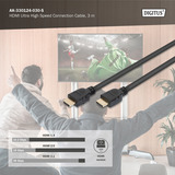 Digitus AK-330124-030-S, Câble Noir