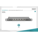 Digitus DN-91608S-SL-EA, Panneau de brassage Noir