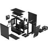 Fractal Design Meshify 2 Mini Black TG Dark Tint, Moyenne tour Noir