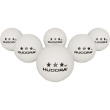HUDORA Balles de tennis de table 3 étoiles, 6 pièces, Ballon Blanc