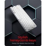 KeySonic clavier Argent/Blanc, Layout DE, X-Typ-Membrane