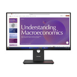Lenovo ThinkVision T24D-40 23.8" Moniteur Noir, 1x DisplayPort, 1x HDMI, 2x USB-C, 3x USB-A, 1x RJ-45, 120 Hz, 60,5 cm (23.8"), 1920 x 1080 pixels, Full HD, LCD, 6 ms, Noir