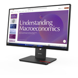 Lenovo ThinkVision T24D-40 23.8" Moniteur Noir, 1x DisplayPort, 1x HDMI, 2x USB-C, 3x USB-A, 1x RJ-45, 120 Hz, 60,5 cm (23.8"), 1920 x 1080 pixels, Full HD, LCD, 6 ms, Noir